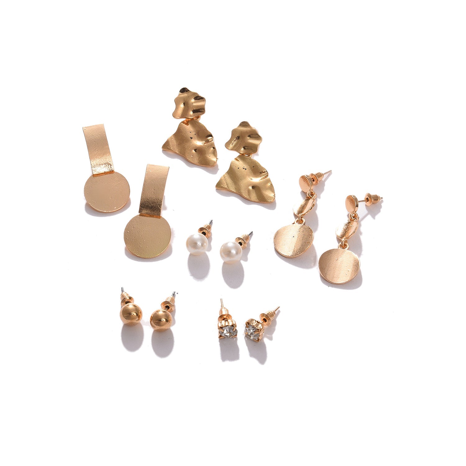 Gold-toned Contemporary Studs Earrings