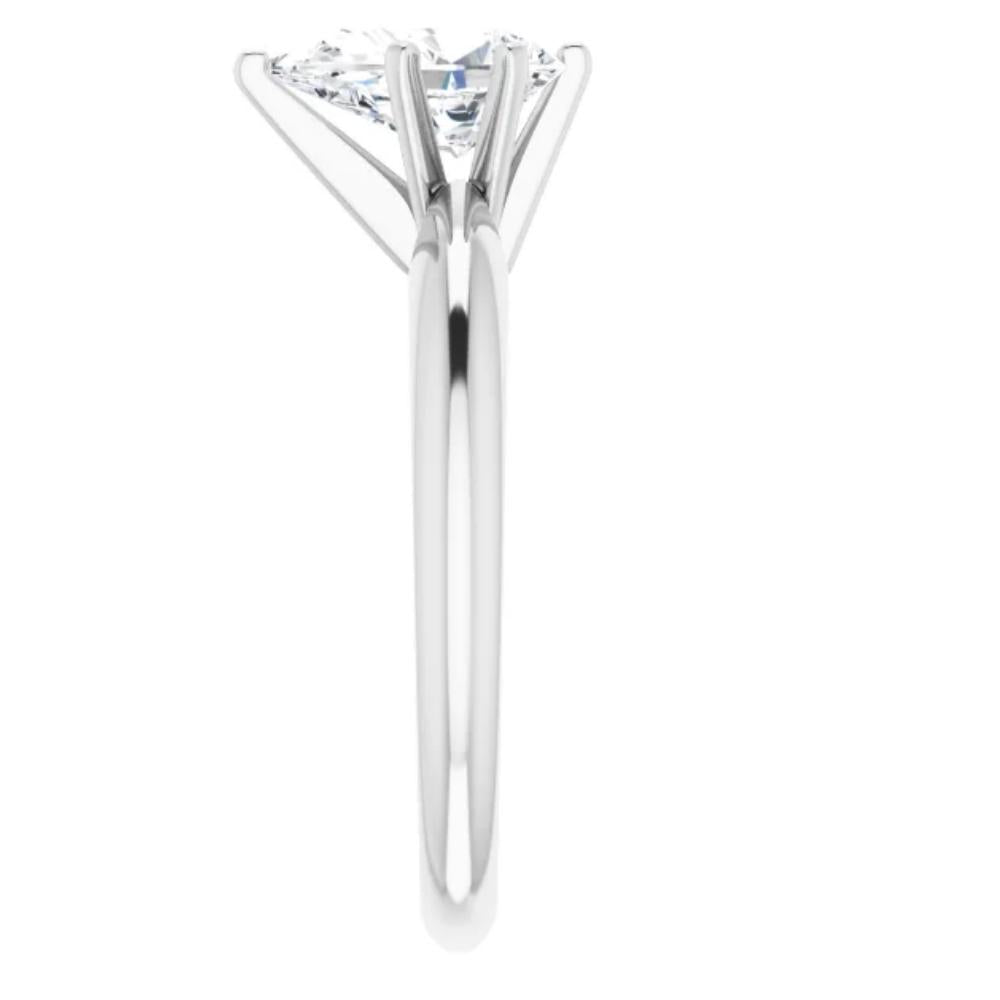 1/3Ct Solitaire Pear Shape Diamond Engagement Ring in 14k White or Yellow Gold