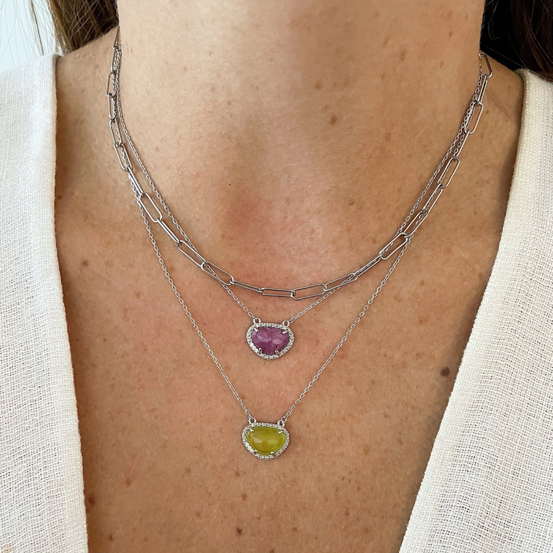 Adornia Birthstone Necklace .925 Sterling Silver