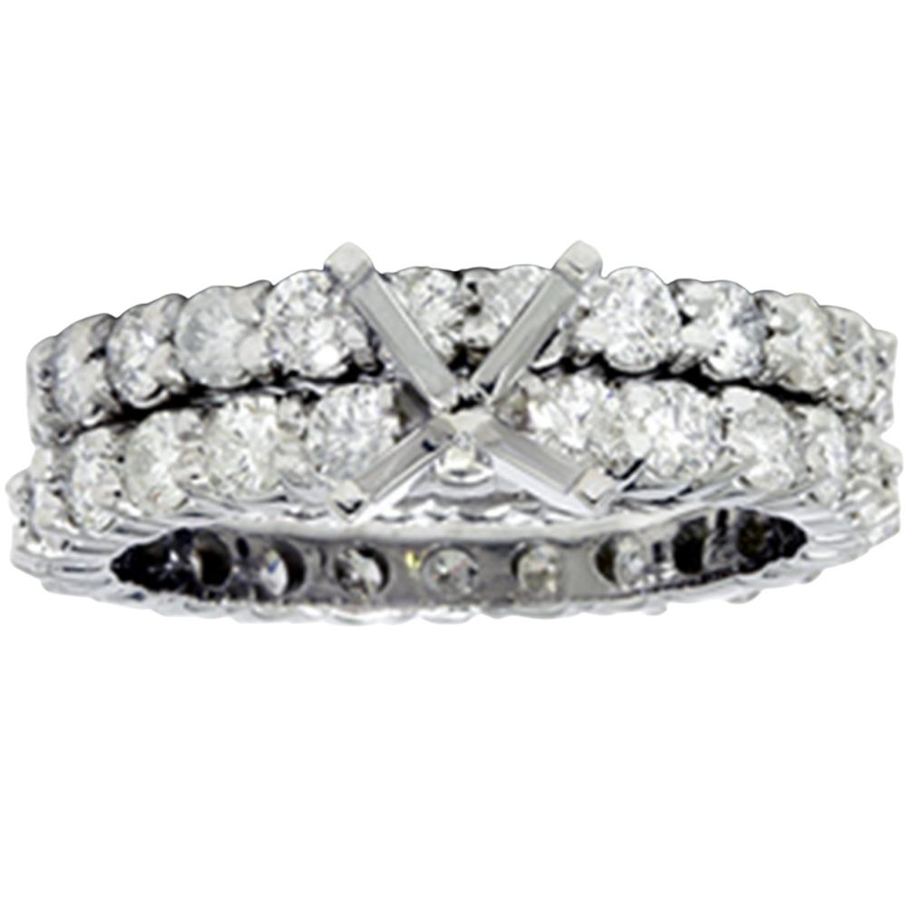 4ct Diamond Eternity Engagement Wedding Ring Setting