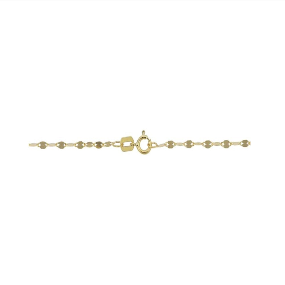 14k Yellow Gold 1.9-mm Mirror Flat Link Chain (18 inches)