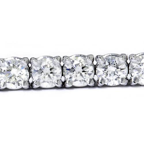 7 TCW 14k White Gold Diamond Round Cut Tennis Bracelet