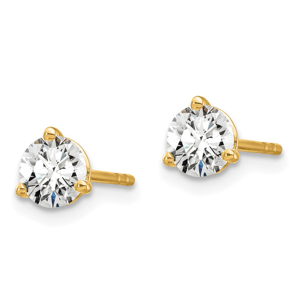 14k Gold 7/8 CT Round Lab Grown Diamond Stud Earrings VS Clarity D-E Color
