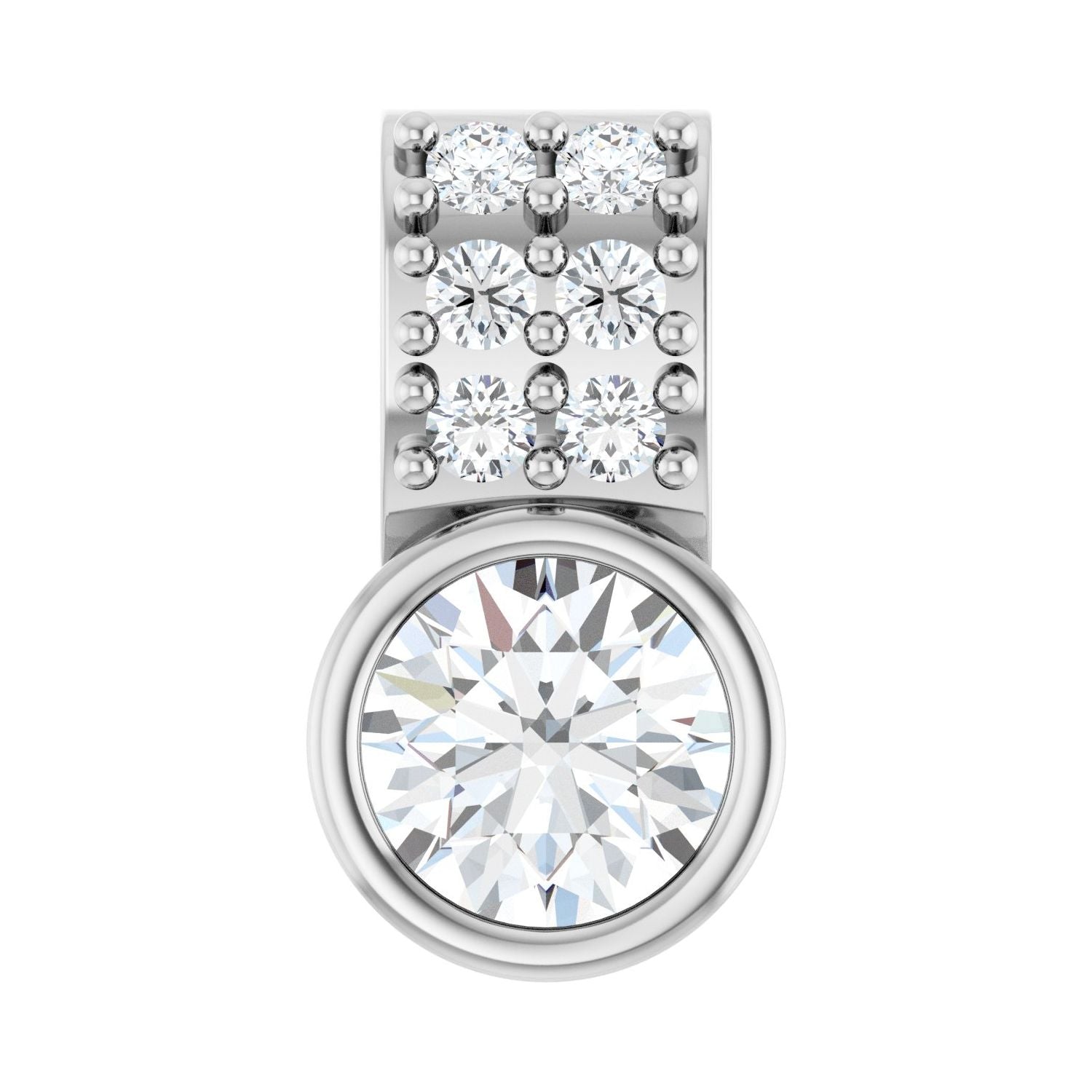 14k White Gold 1/4ct Lab-grown Diamond Pendant