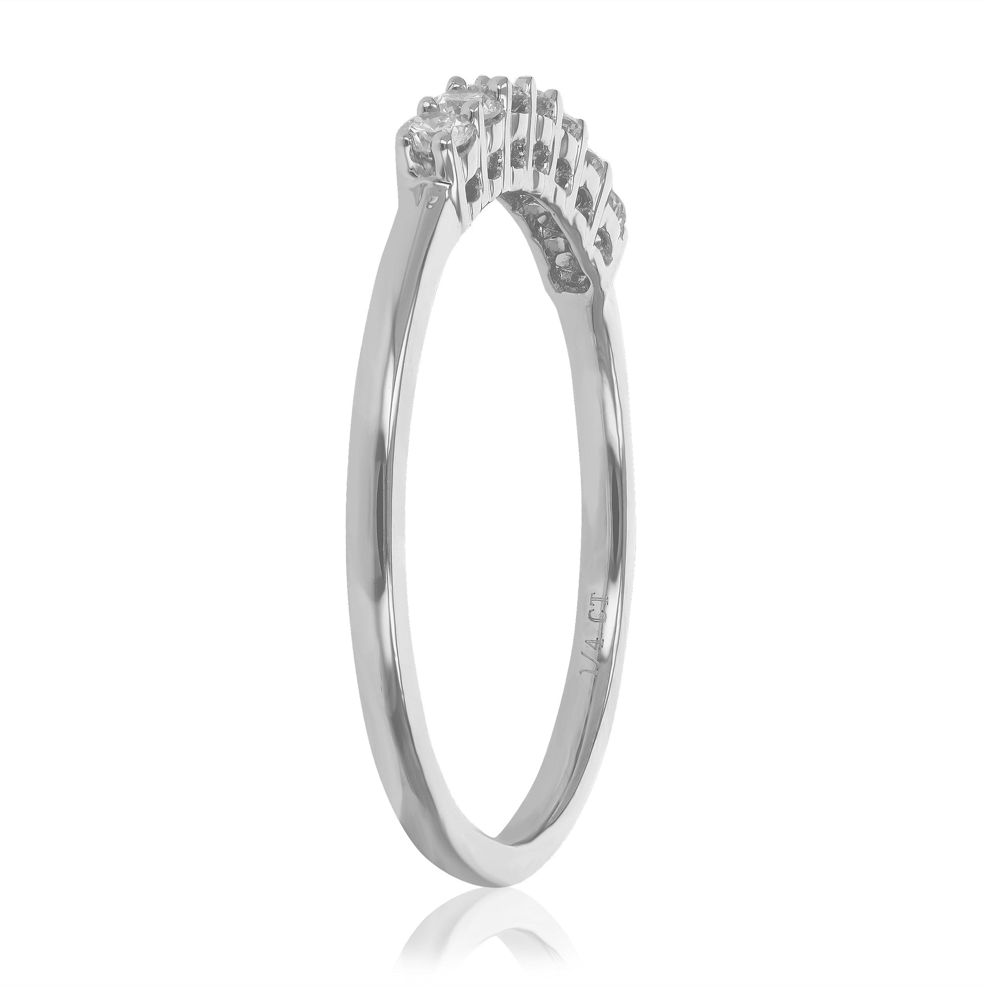 1/4 cttw Round Lab Grown Diamond Wedding Engagement Ring .925 Sterling Silver Prong Set