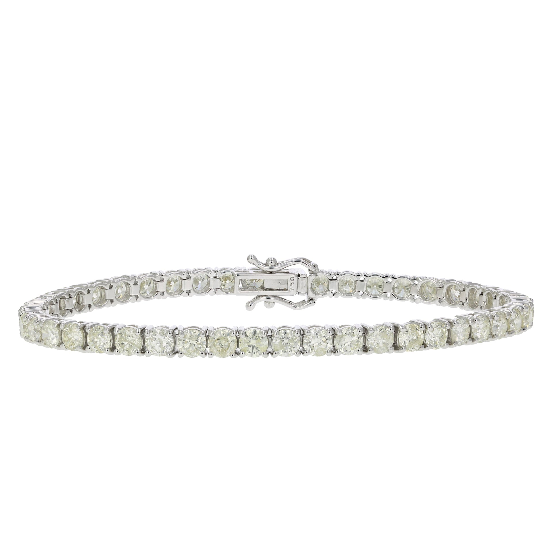 9 cttw Diamond Tennis Bracelet 14K White Gold Classic Round Prong Set 7 Inch