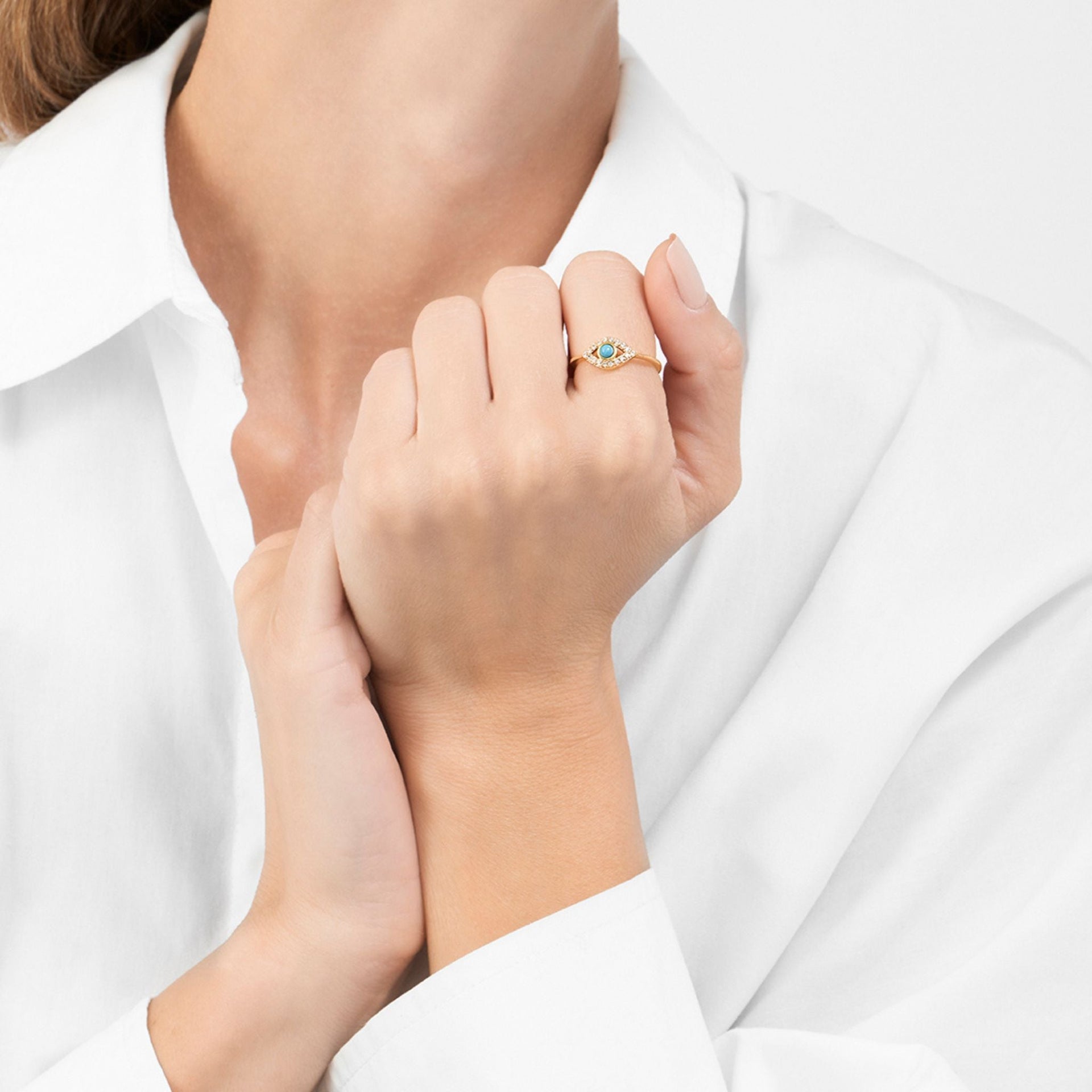 Adornia Evil Eye Ring