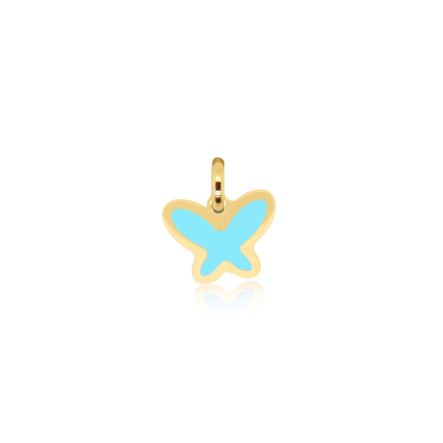 Turquoise Butterfly Charm 15mm