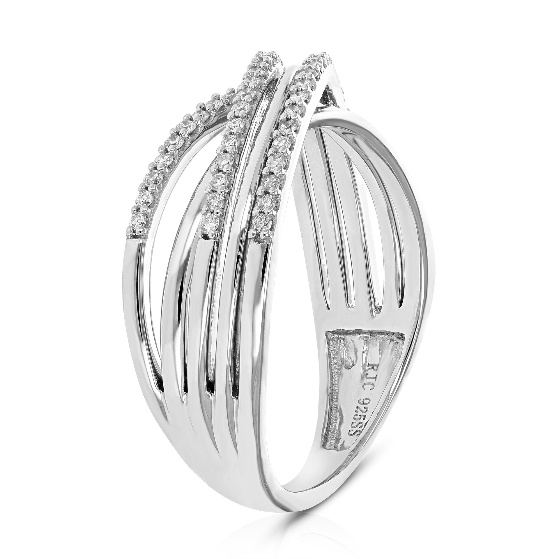 1/4 cttw Round Lab Grown Diamond .925 Sterling Silver Engagement Ring Prong Set