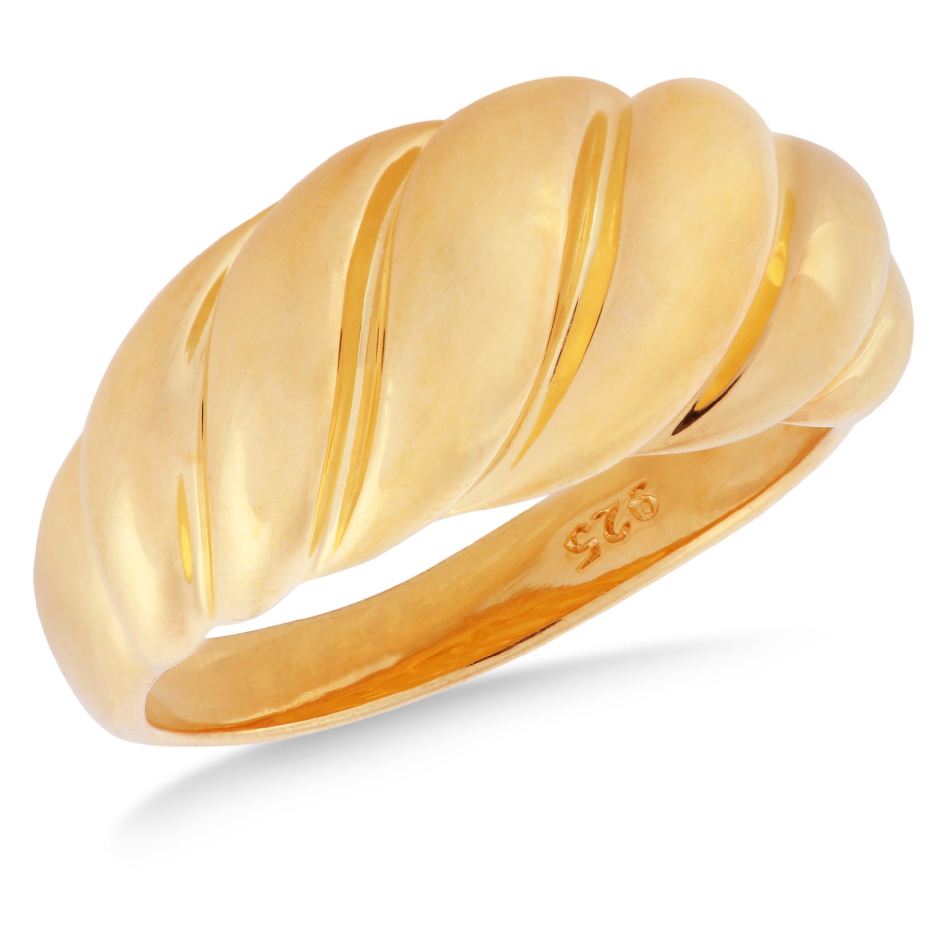 18k Gold Vermeil Croissant Ring