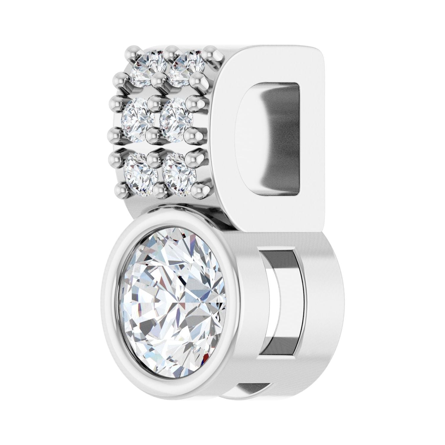 14k White Gold 1/4ct Lab-grown Diamond Pendant