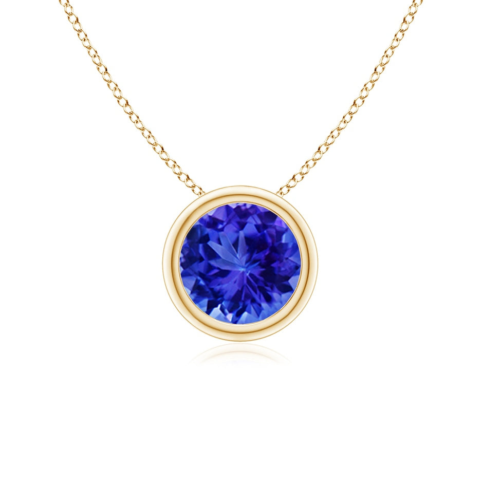 Bezel-Set Round Tanzanite Solitaire Pendant