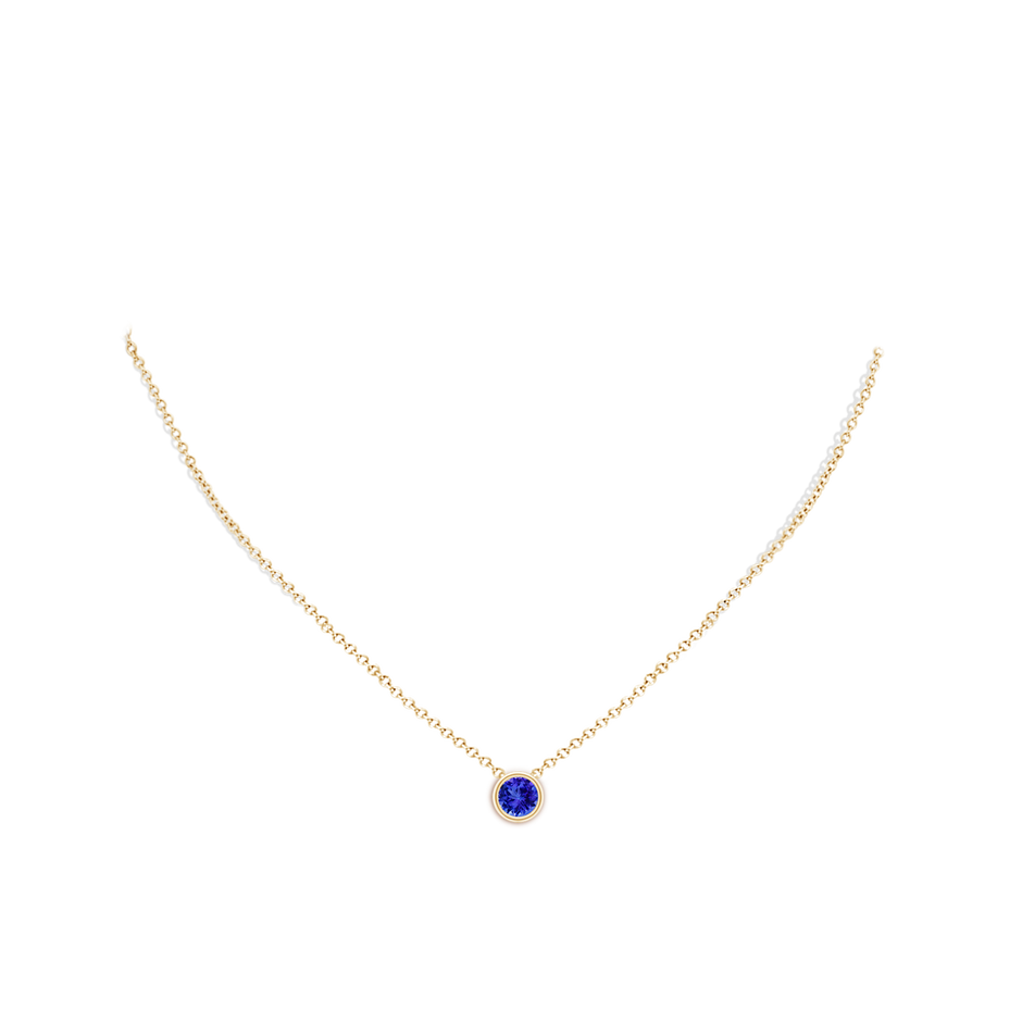 Bezel-Set Round Tanzanite Solitaire Pendant