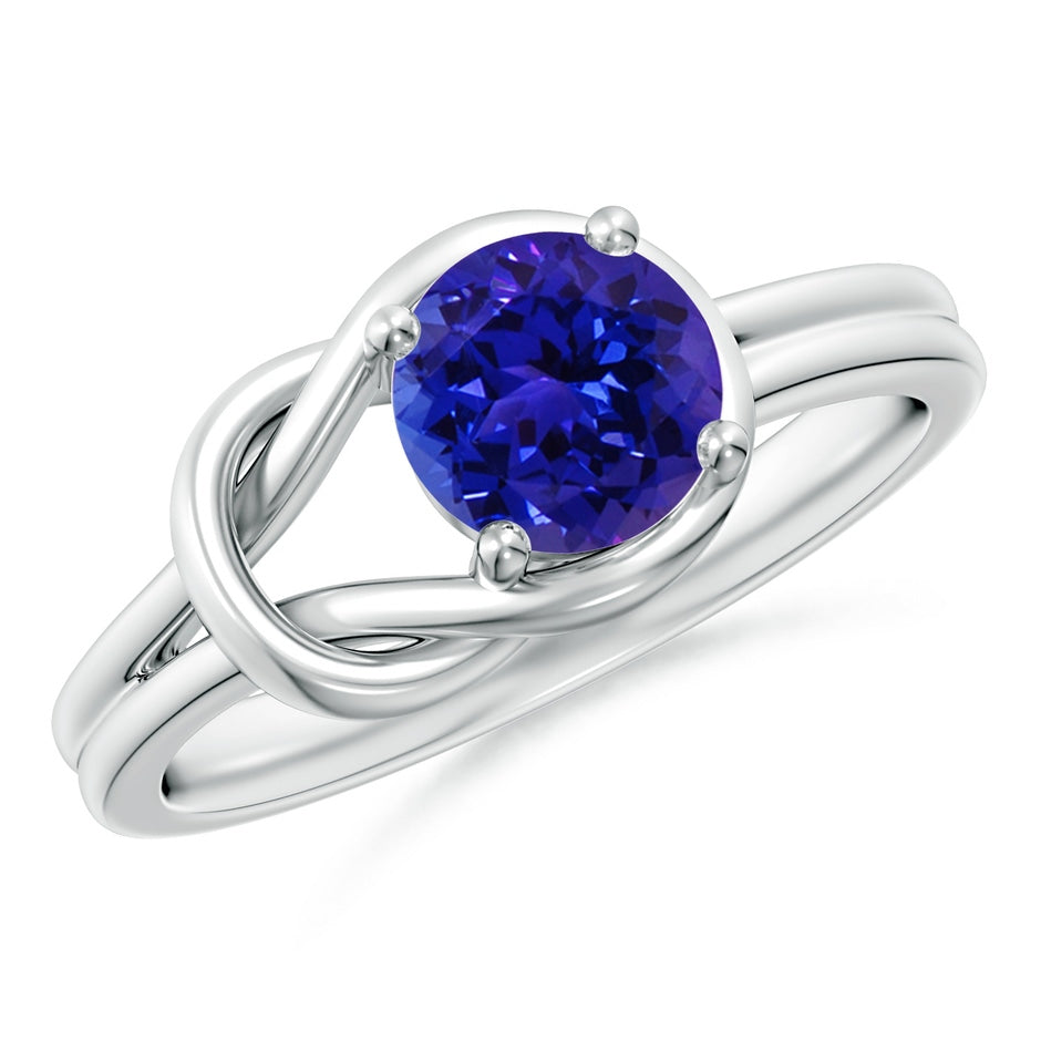 Solitaire Tanzanite Infinity Knot Ring