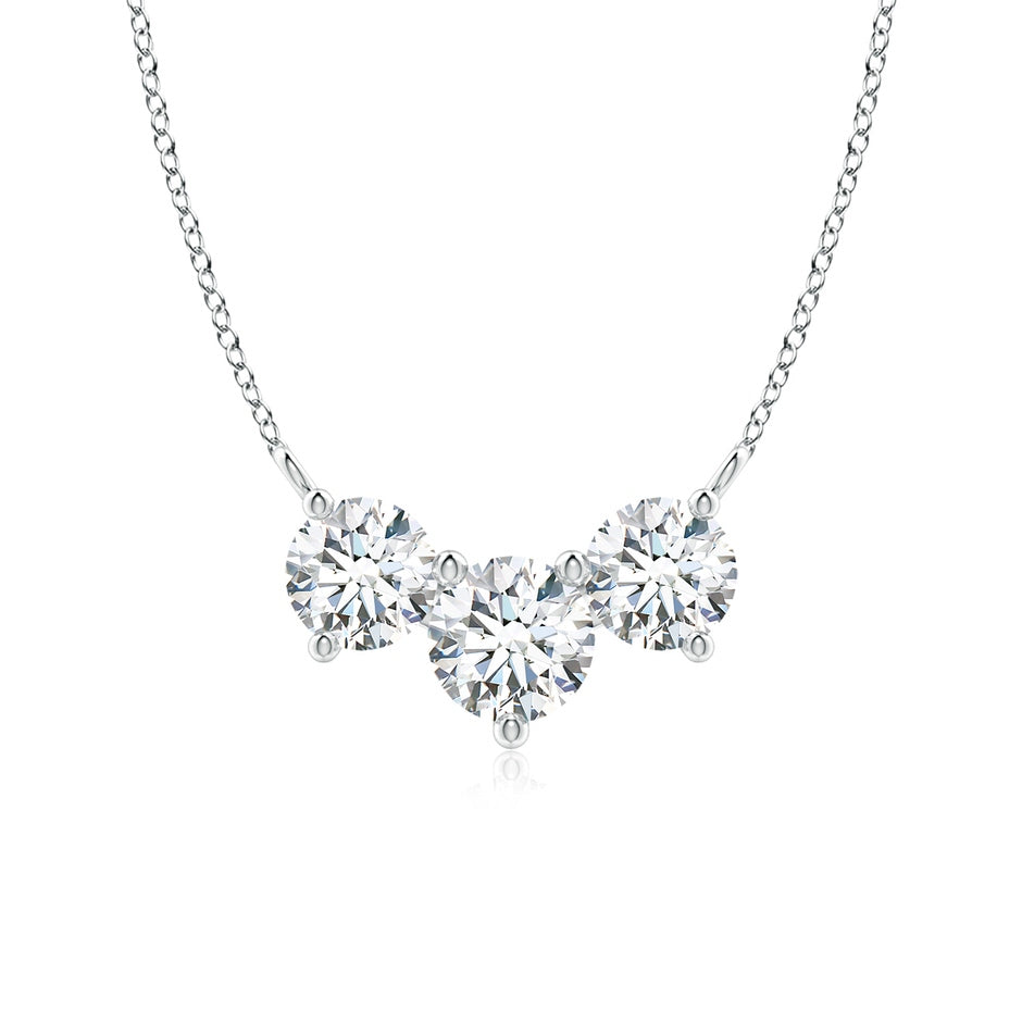 Classic Trio Round Lab-Grown Diamond Necklace