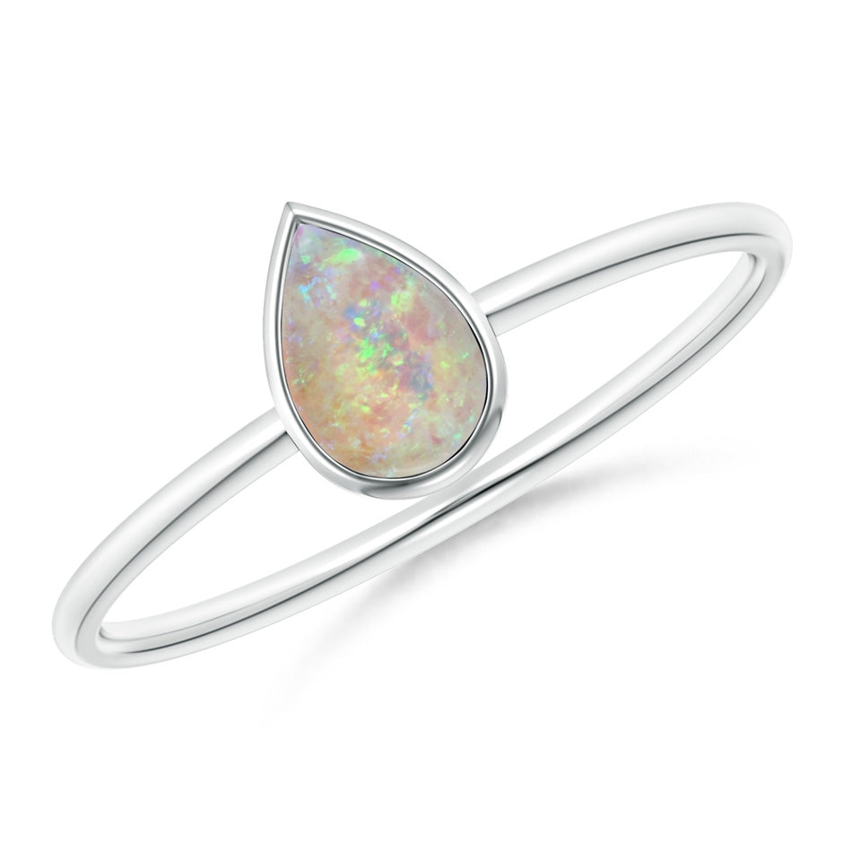 Pear-Shaped Opal Solitaire Ring