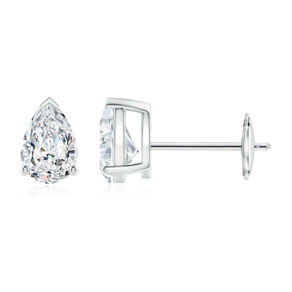 Pear-Shaped Diamond Solitaire Stud Earrings