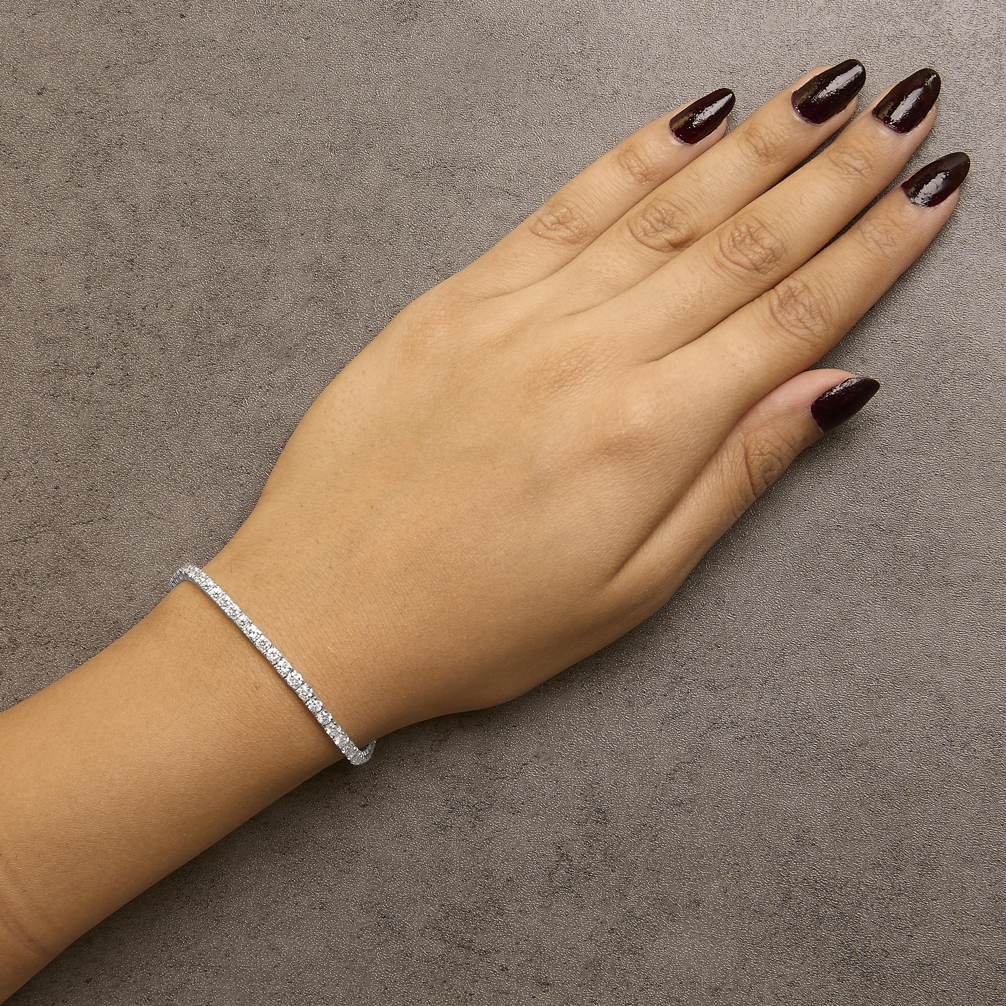 Essentials .925 Sterling Silver Rhodium Plated X-Link Diamond
