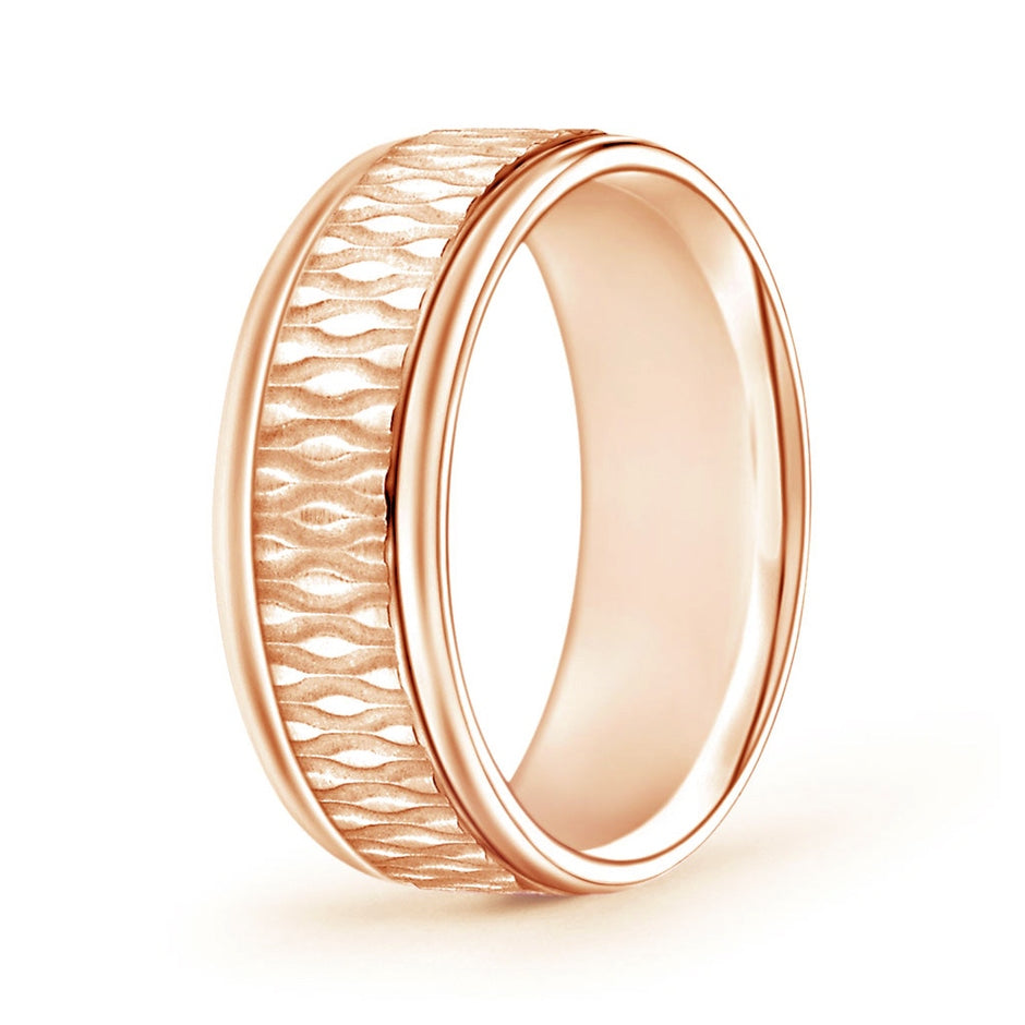 Bubbled Centre Comfort Fit Wedding Band