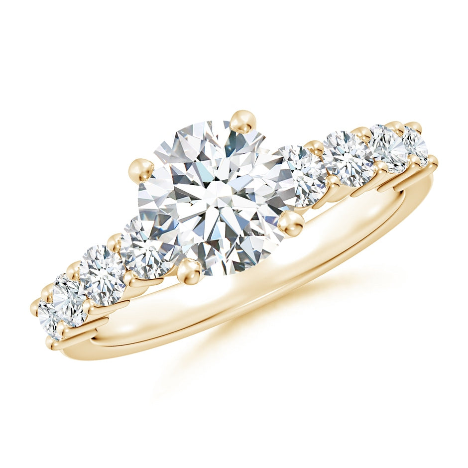 Lab-Grown Solitaire Round Diamond Graduated Engagement Ring