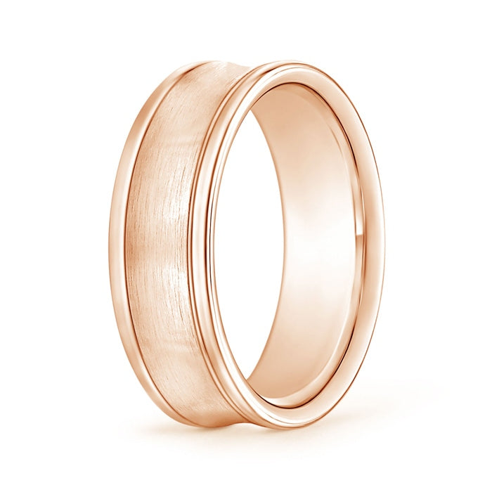Comfort Fit Satin Finish Concave Wedding Band