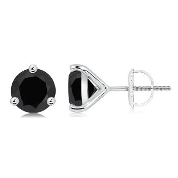 Black Onyx Martini Stud Earrings