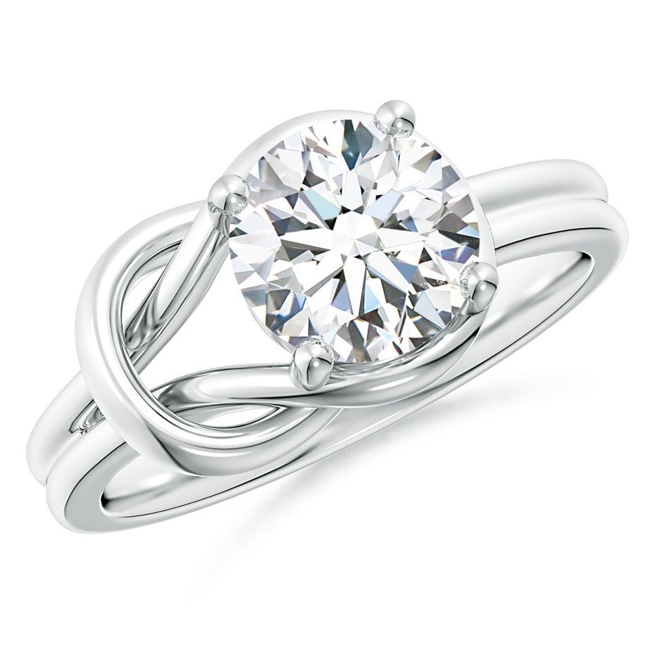 Lab-Grown Solitaire Diamond Infinity Knot Ring