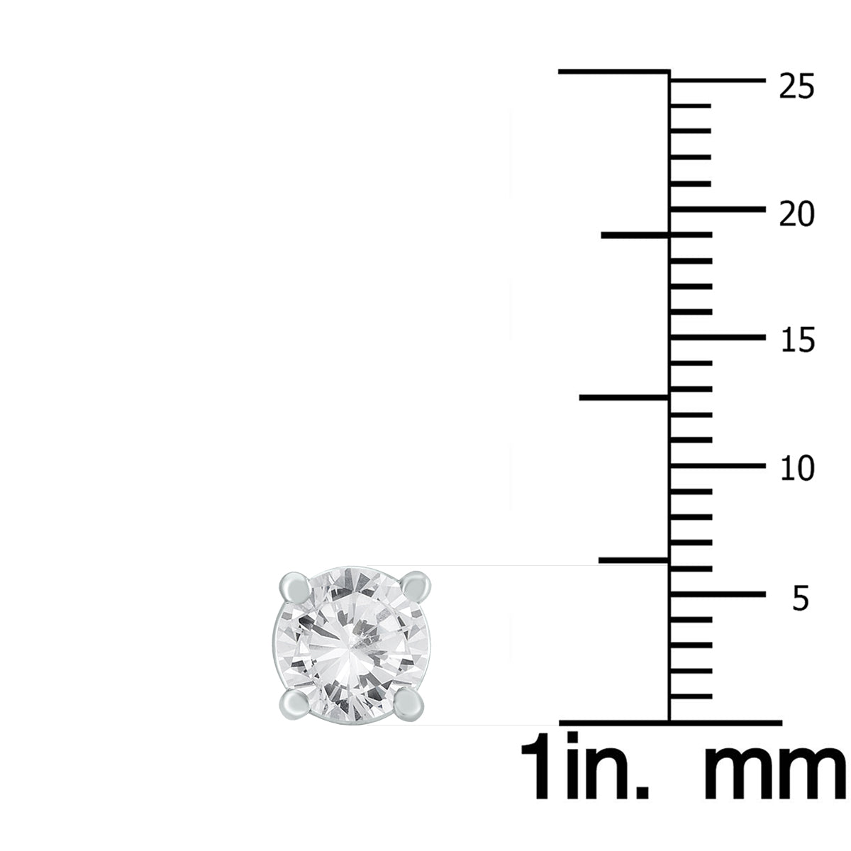 3/4 Carat TW Ags Certified Round Diamond Solitaire Stud Earrings In 14K White Gold