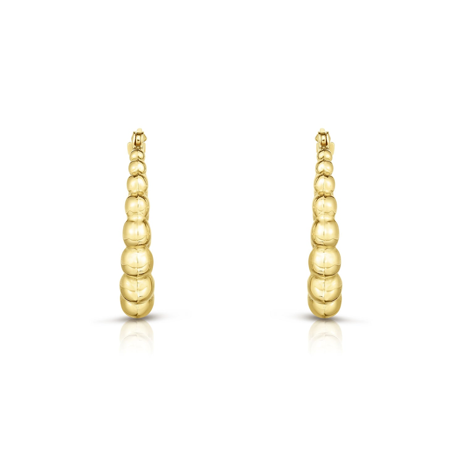 Graduating Bead Hoop Earrings