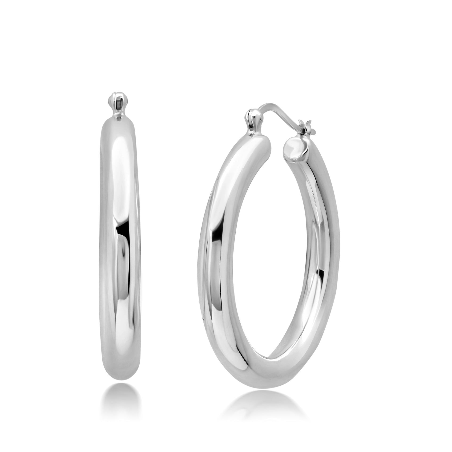 Sterling Silver 40X5 MM Hoop Earrings