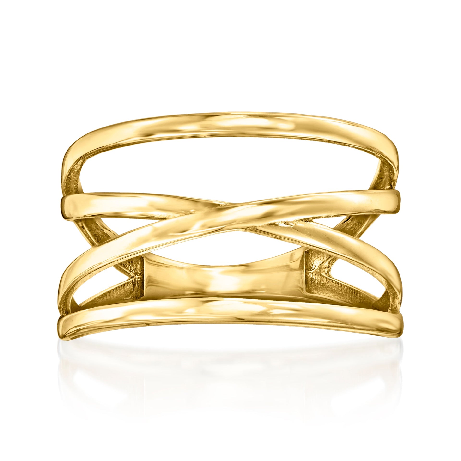 Canaria 10kt Yellow Gold Crisscross Ring