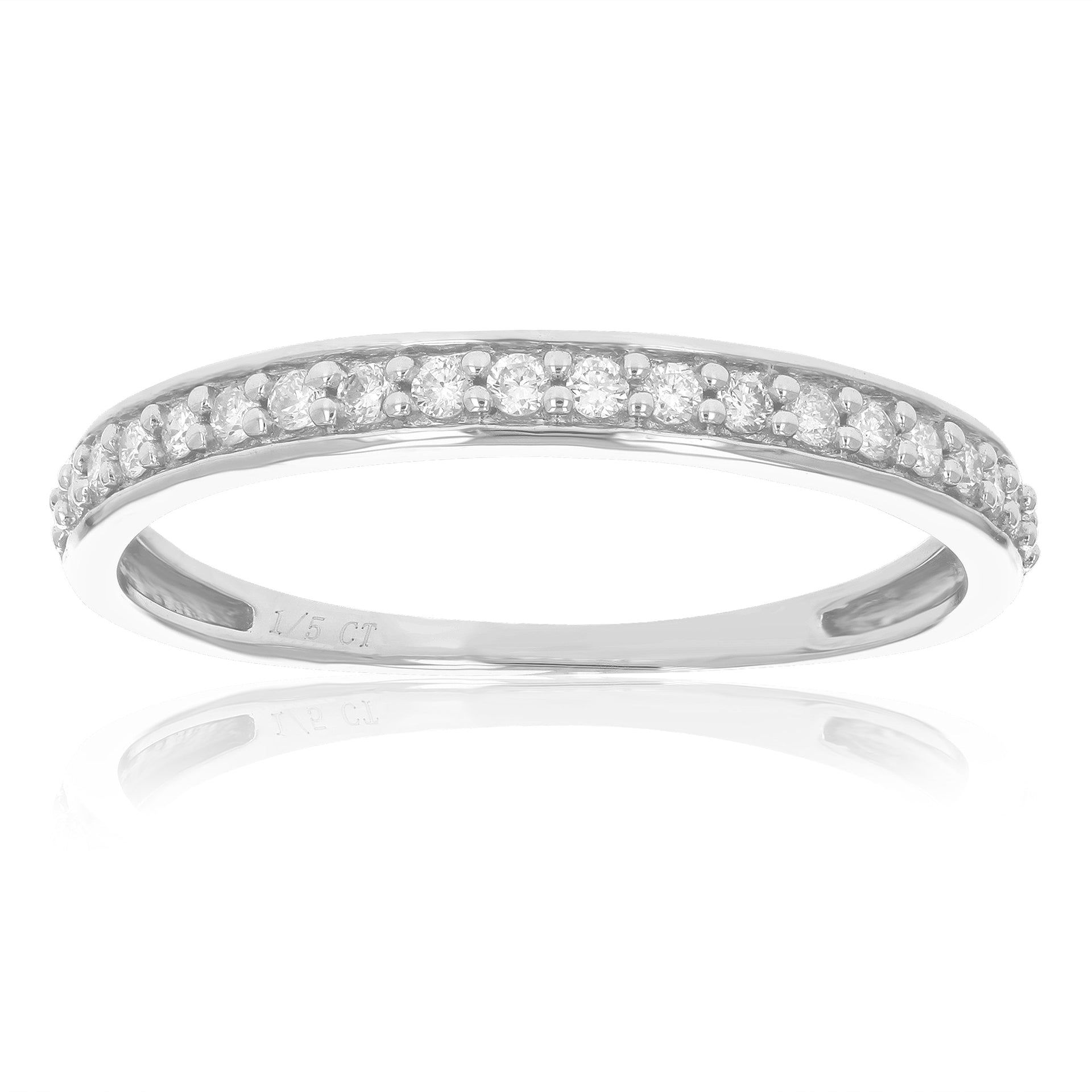 1/5 cttw Round Cut Lab Grown Diamond .925 Sterling Silver Engagement Ring Prong Set