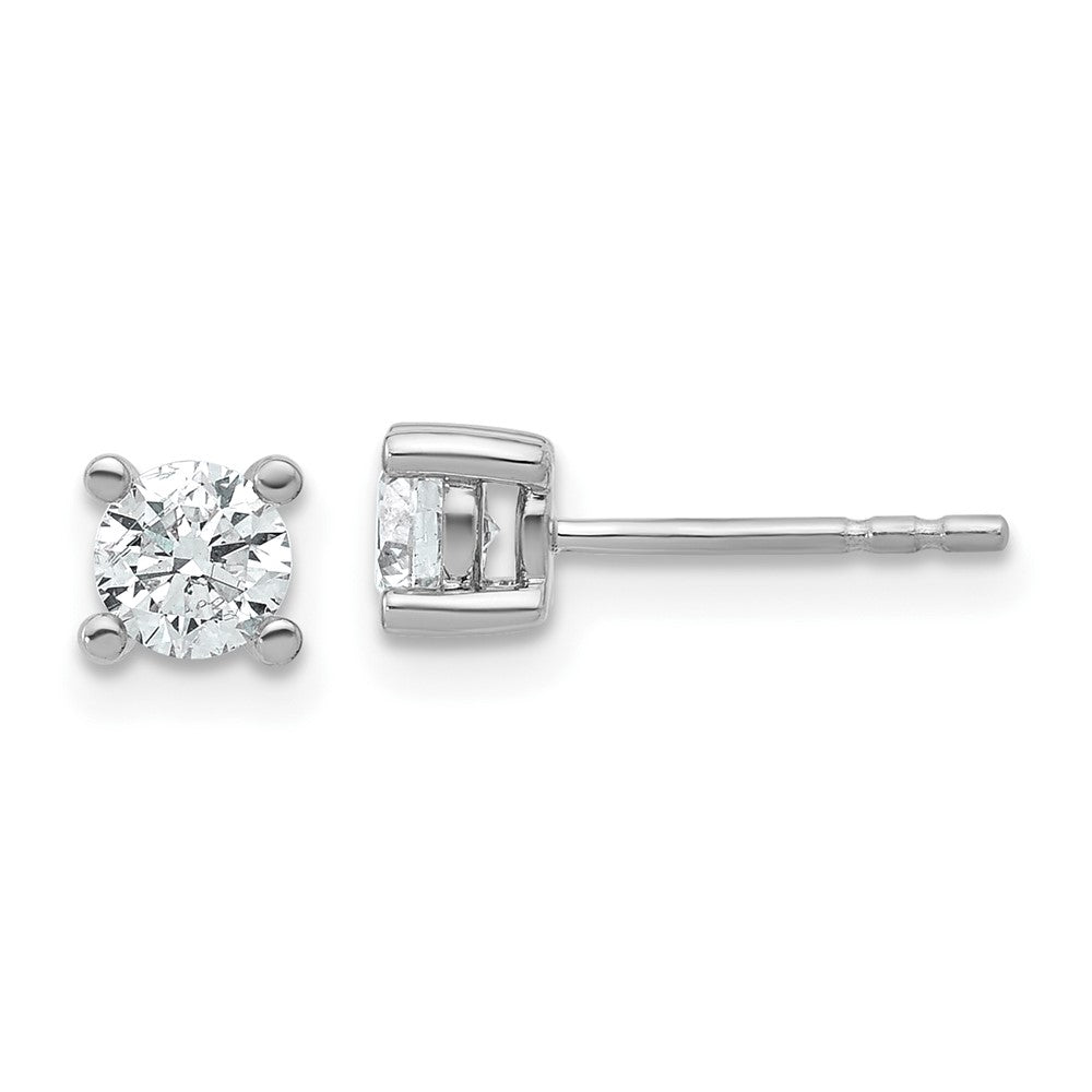 14k White Gold 2/3 CT Round Lab Grown Diamond Stud Earrings VS Clarity D-E Color
