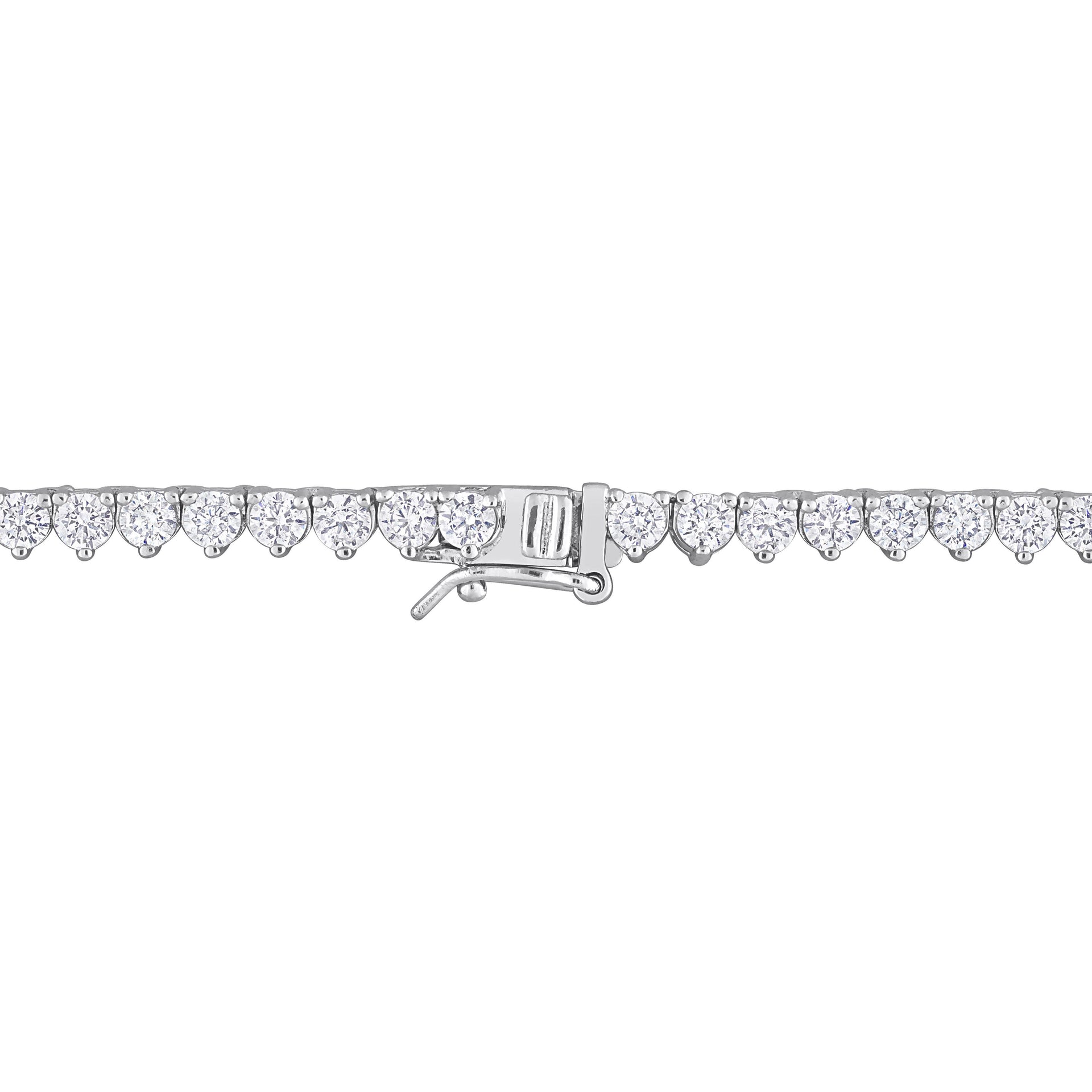 27 CT TGW Cubic Zirconia Tennis Necklace in Sterling Silver