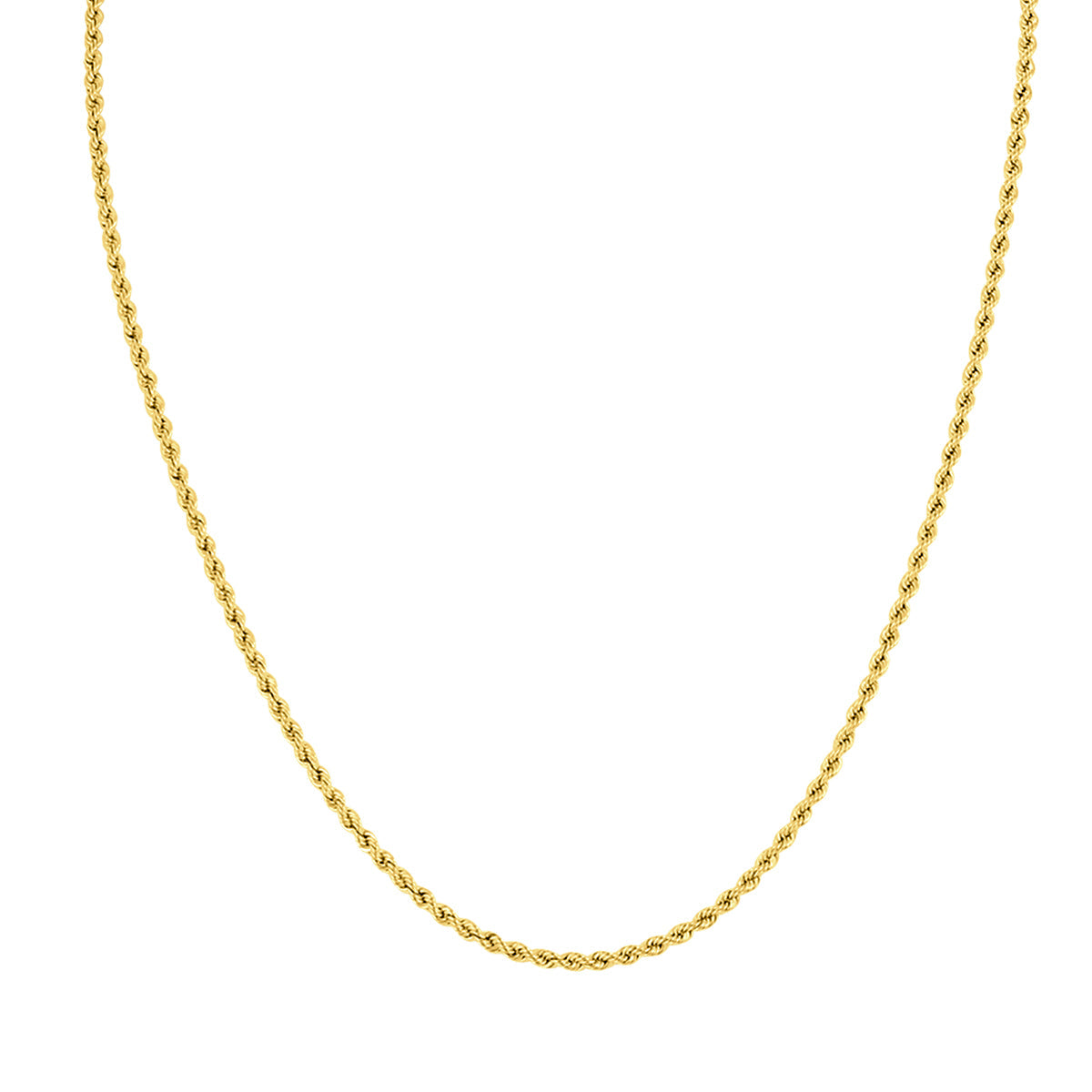 14K Yellow Gold Filled 2.1Mm Rope Chain With Lobster Clasp - 16 Inch