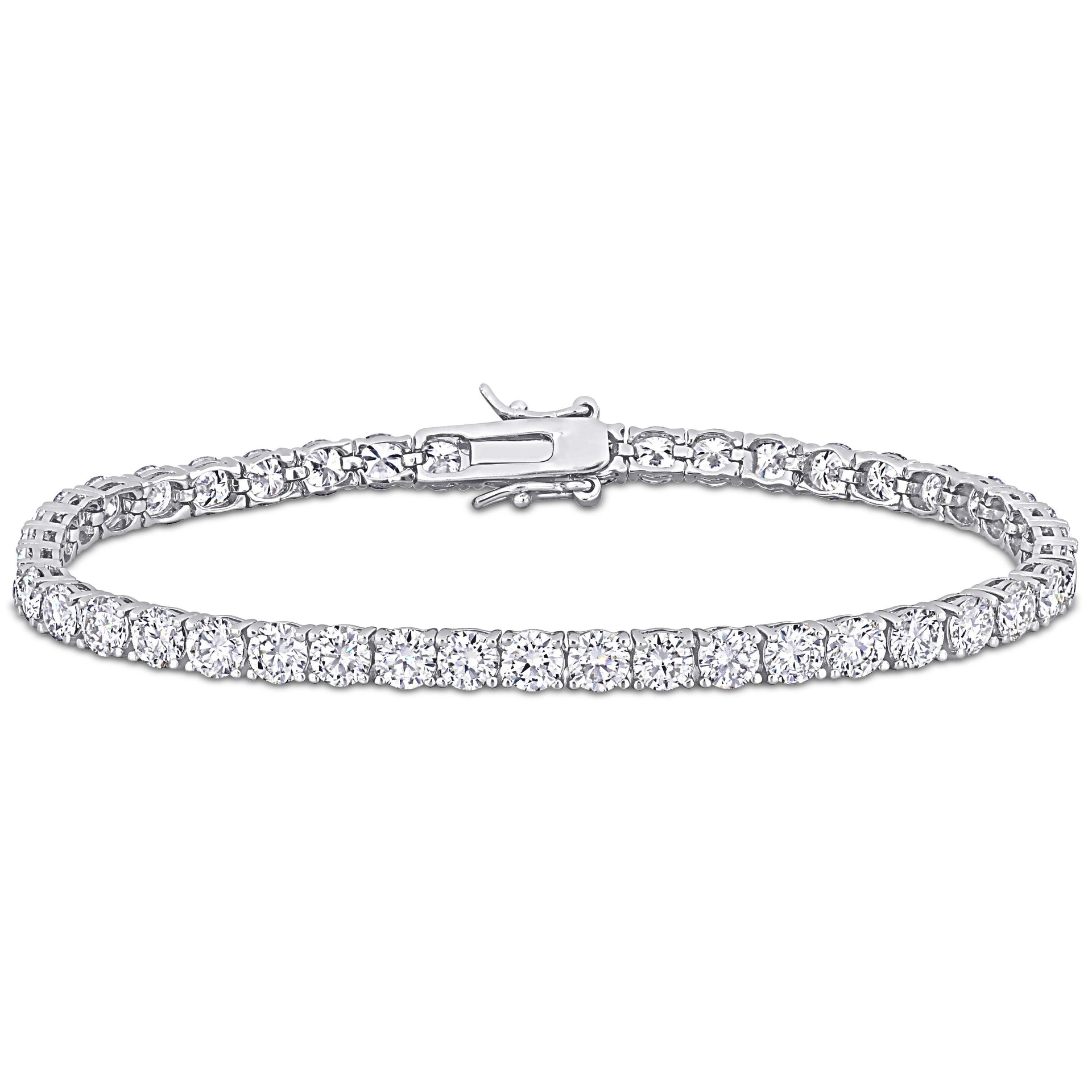 Mimi & Max 9 1/2ct DEW Created Moissanite Tennis Bracelet in Sterling Silver