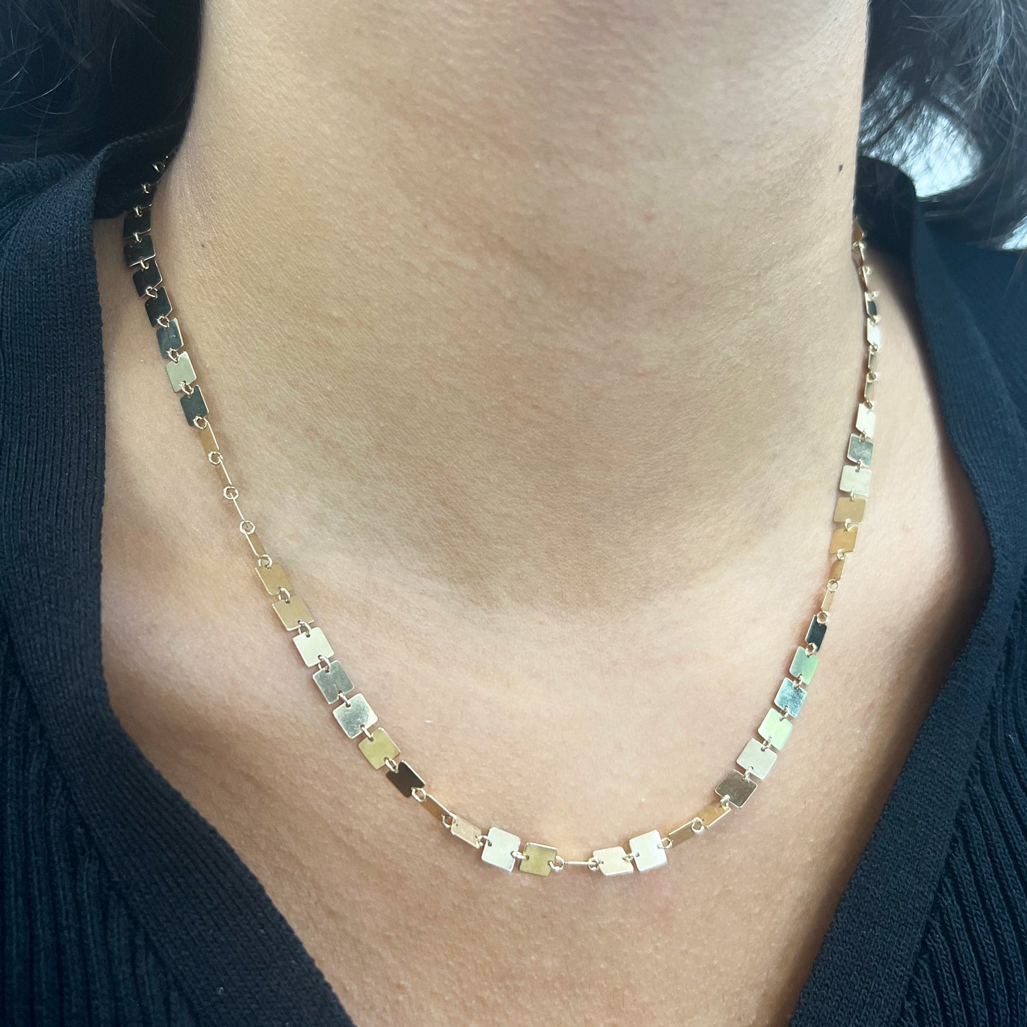 Golden Square Necklace