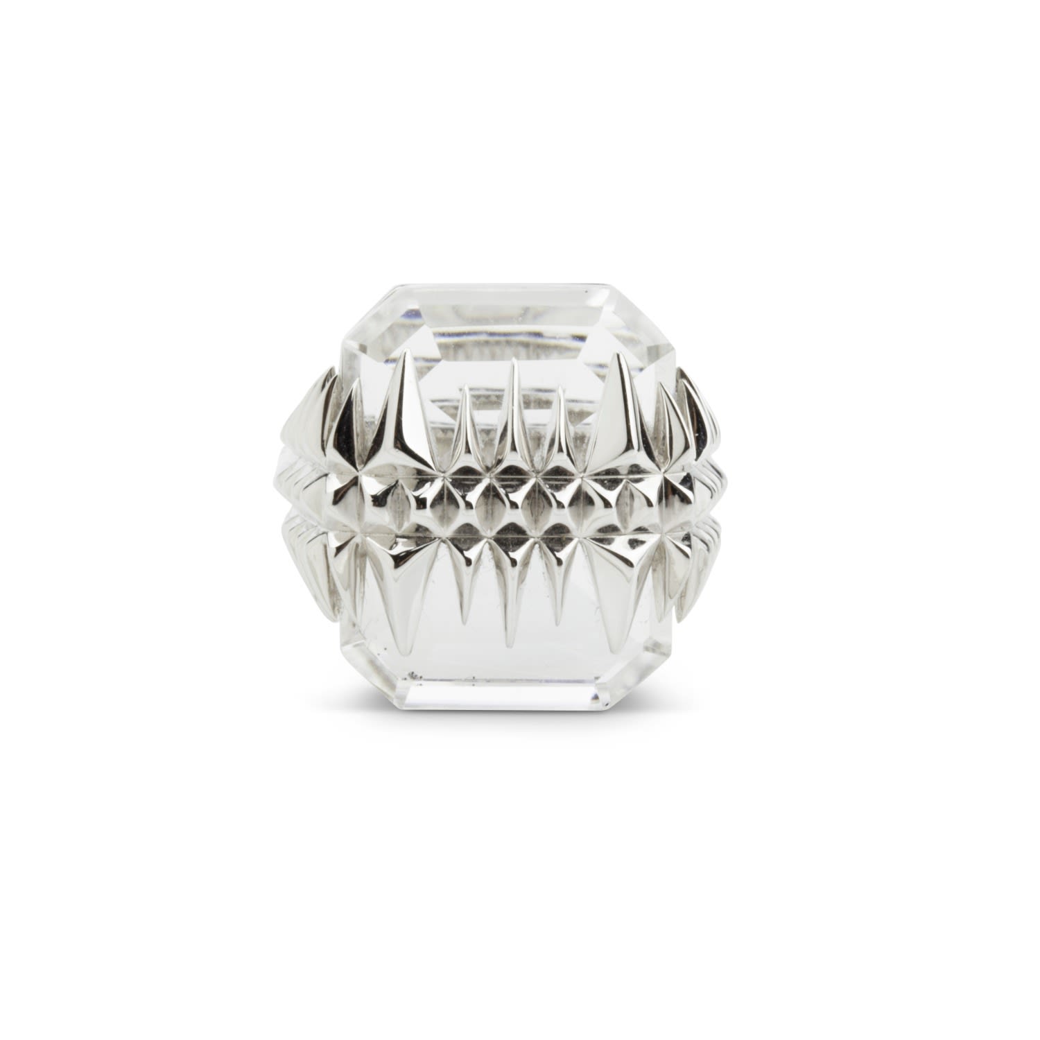 Black Sea Glacier Ring Silver & White Topaz