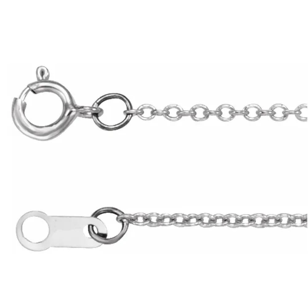 Solid Platinum 1mm Cable Chain 18' 2 grams