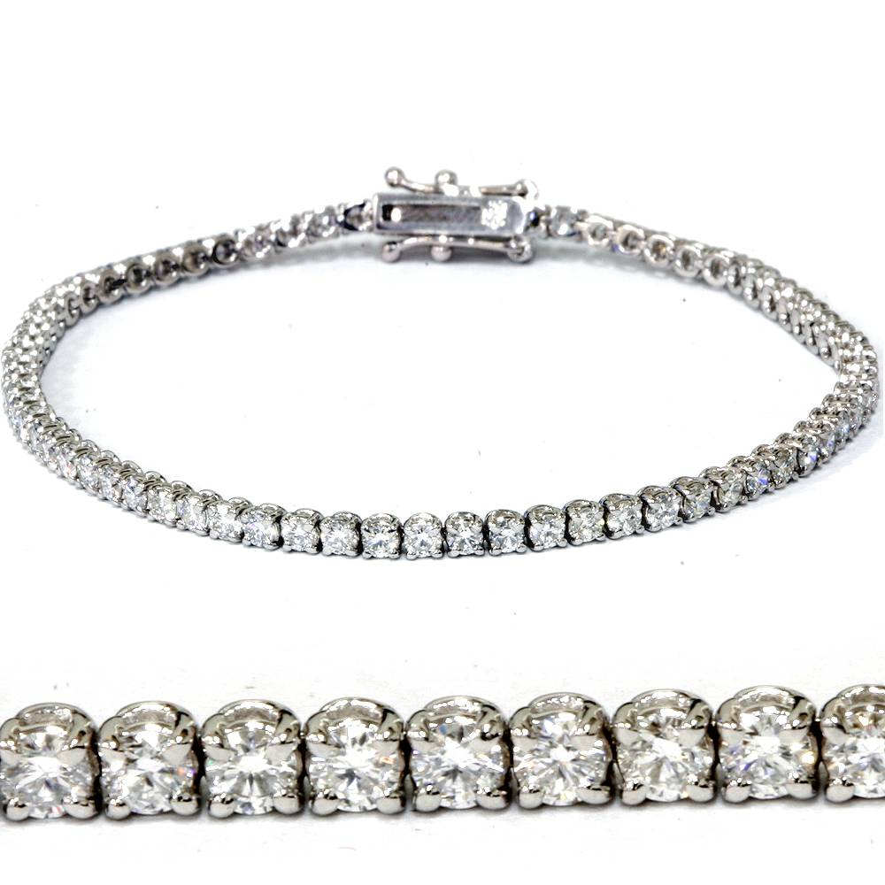 3 ct Diamond Tennis Bracelet 14k White Gold 7' Lab Grown