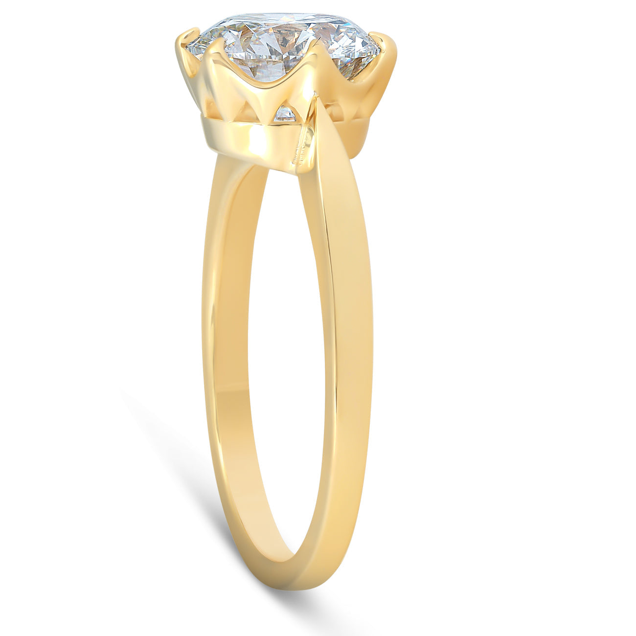 2 Ct Diamond Solitaire Engagement Ring 14k Yellow Gold