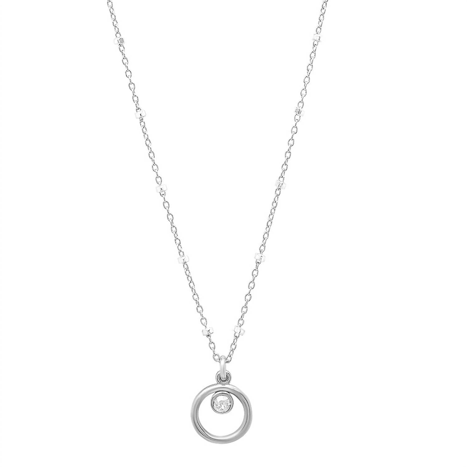 Women's Eternity Circle Necklace In Sterling/silvershade