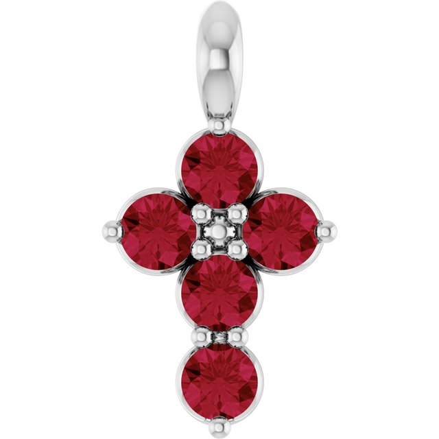 Lab-grown Diamond Pendant in 14K White Gold