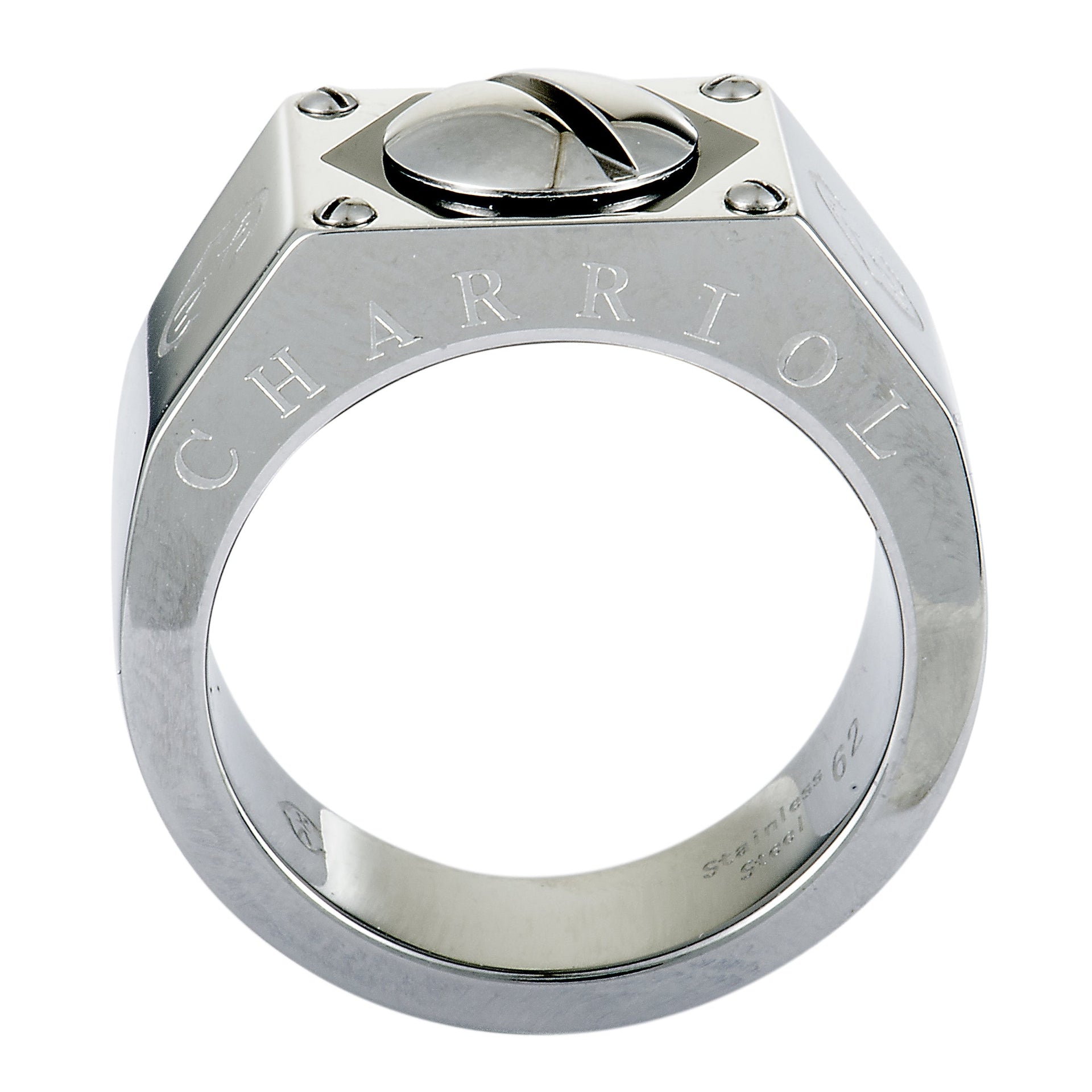 Rotonde Stainless Steel Black Epoxy Band Ring