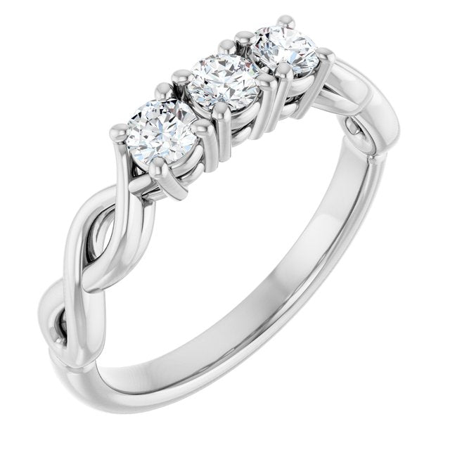 3.8Ct Round-Cut Lab-grown Diamond Band in 14K Yellow Gold