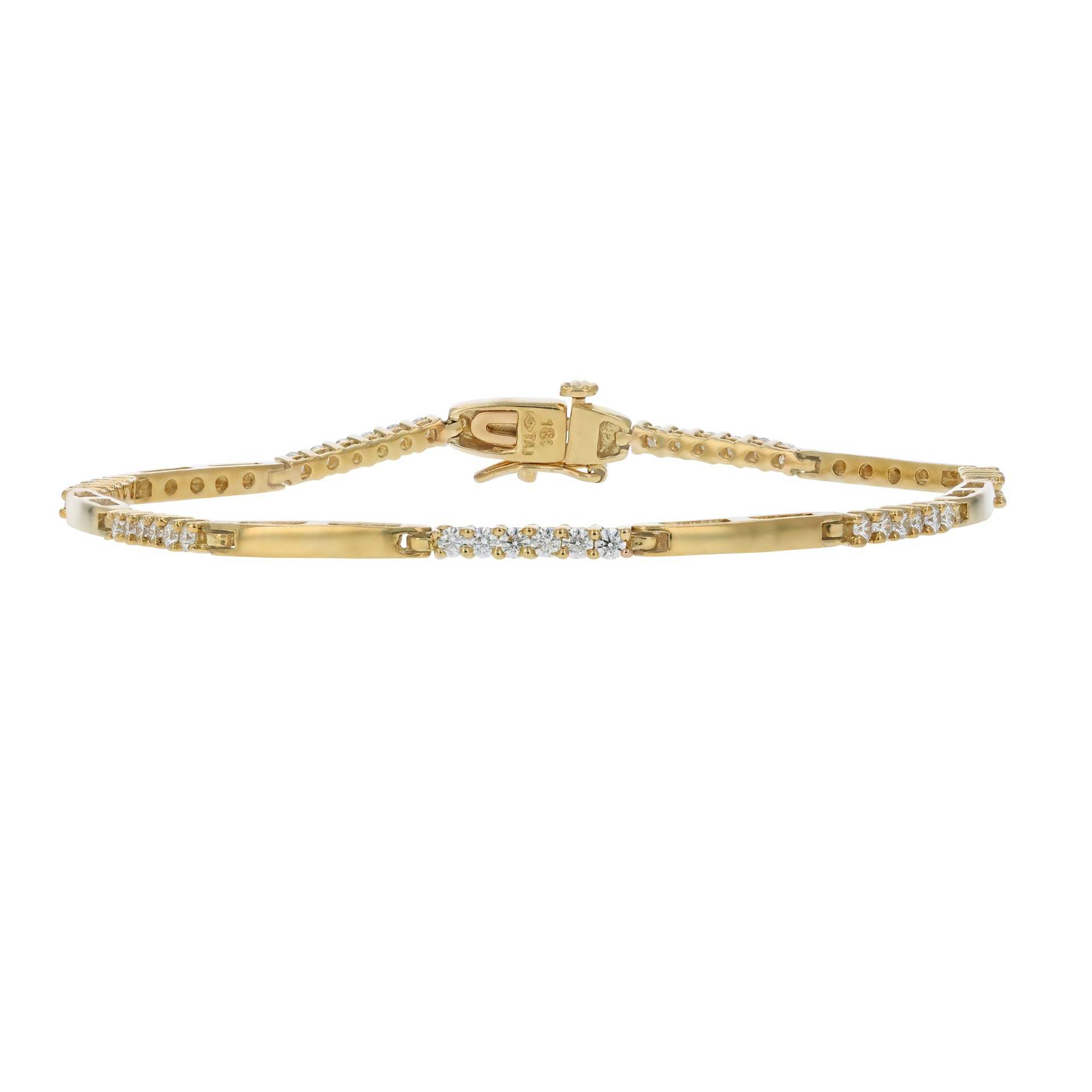 1 CT Diamond Tennis Bracelet 14K Yellow Gold