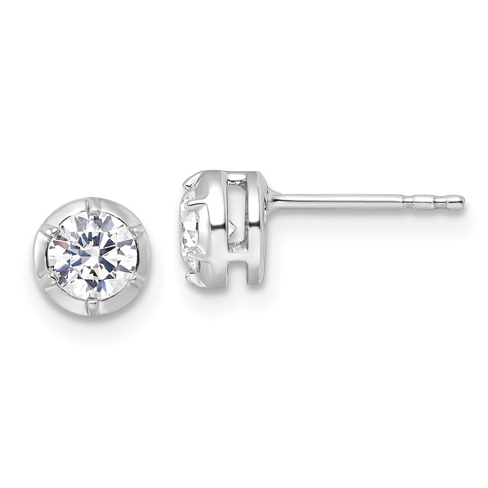 14k White Gold 5/8 CT Lab Grown Diamond Solitaire Stud Earrings VS Clarity D-E Color