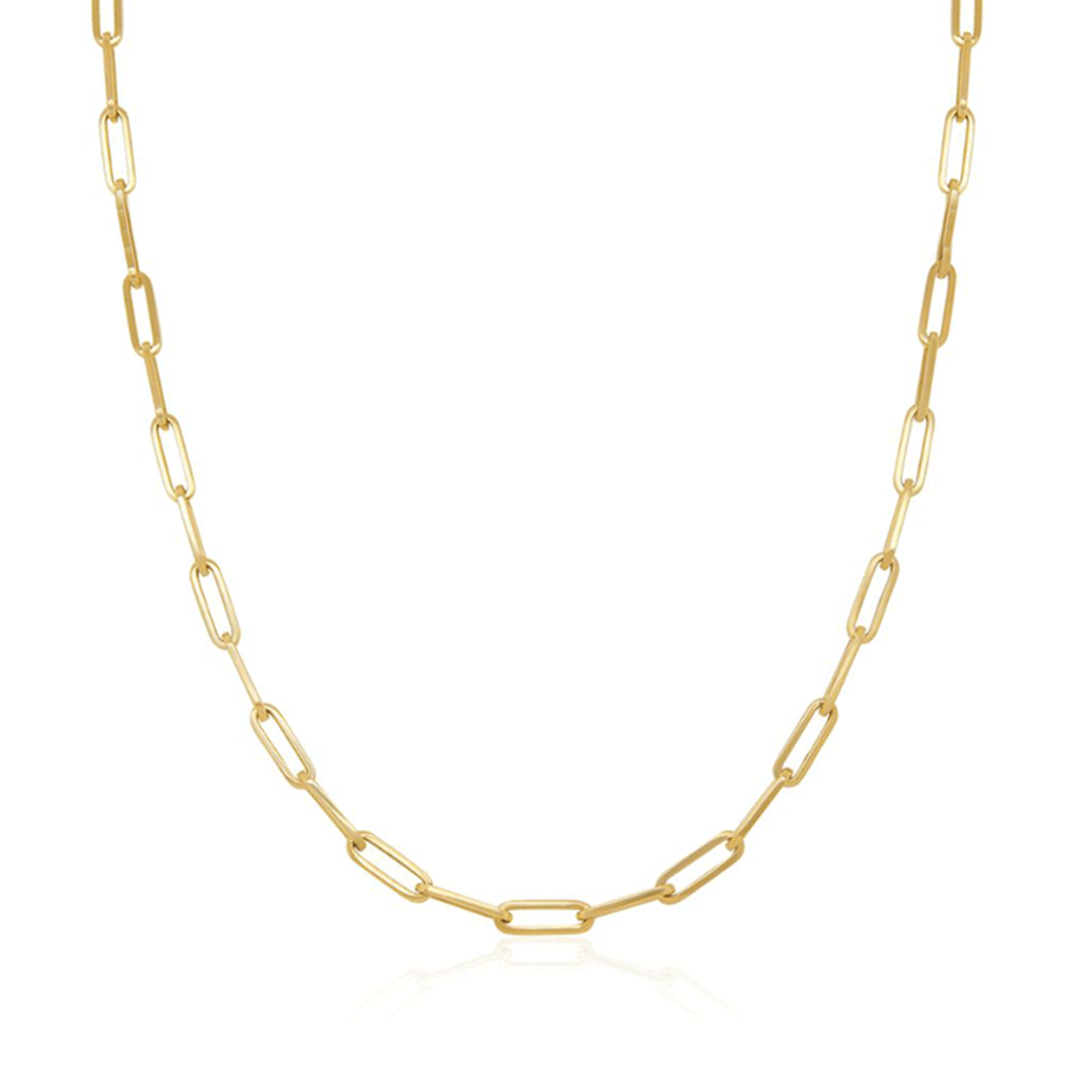 Large Paperclip Link Chain Necklace 24 Inches