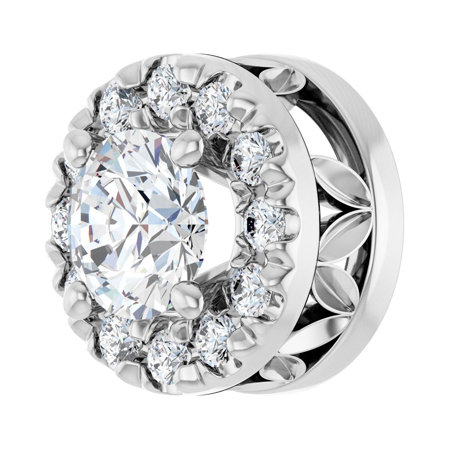 14k White Gold 1/3ct Lab Grown Diamond Pendant