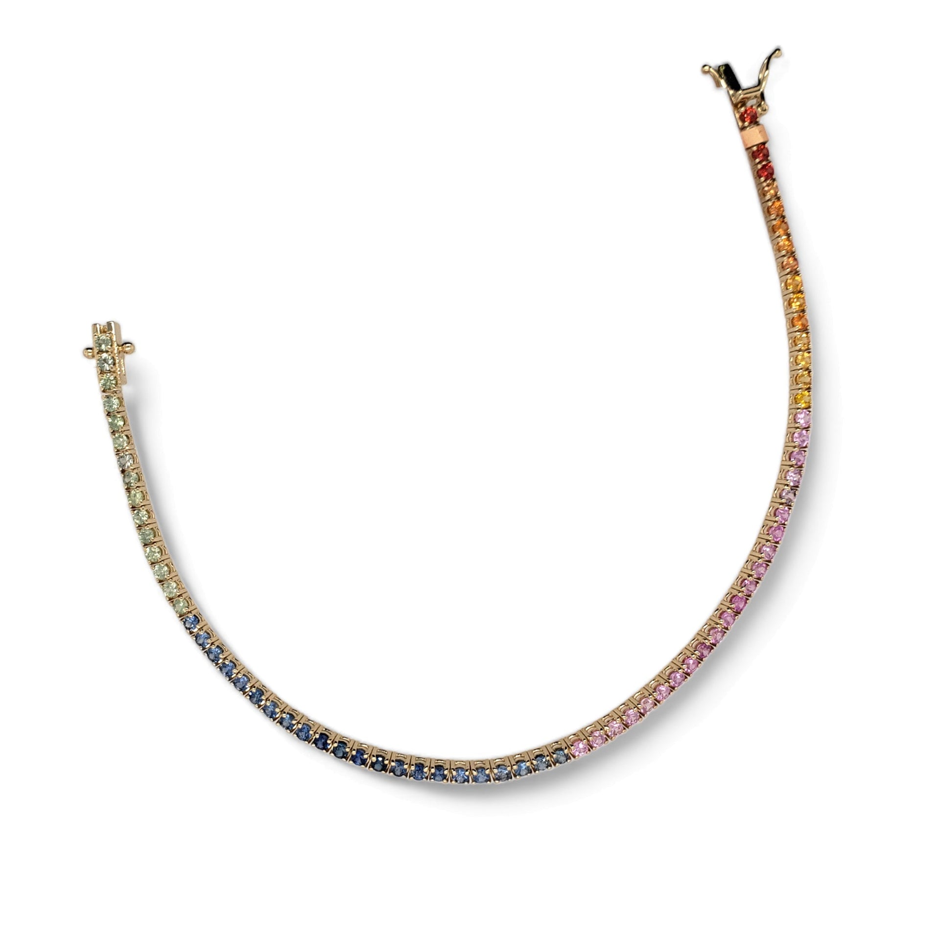 Diana M 3.58 Carat Multicolor Sapphire Bracelet